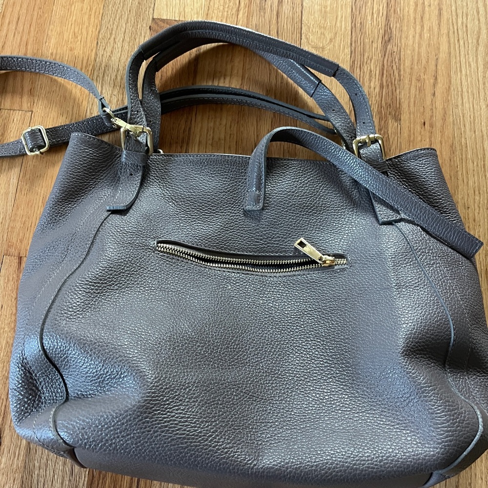 Gray Tote Shoulder Bag - Large Purse - Picture 6 of 7